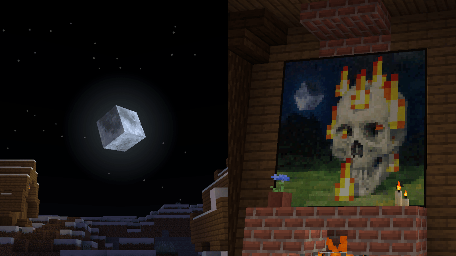 Cubic Sun & Moon themed Minecraft texture pack screenshot 2