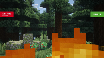 Low Fire vanilla plus Minecraft texture pack thumbnail