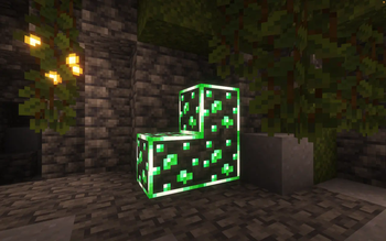 New Glowing Ores gameplay Minecraft texture pack screenshot 2