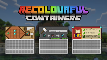 Recolourful Containers GUI + HUD vanilla plus Minecraft texture pack screenshot 2
