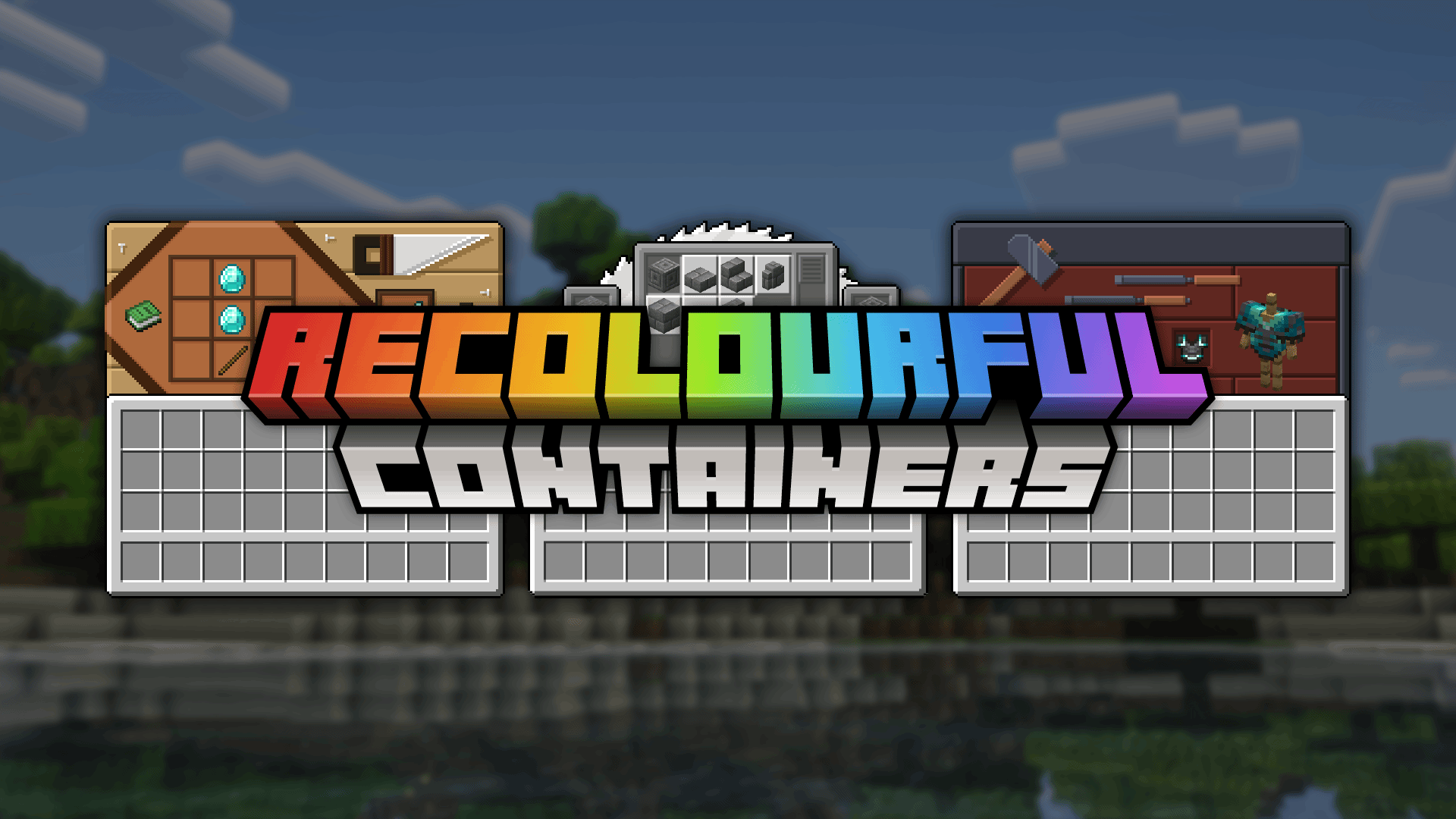 Recolourful Containers GUI + HUD vanilla plus Minecraft texture pack thumbnail