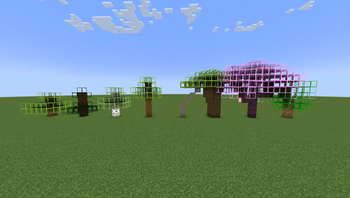 Tree Xray (Unobtrusive Leaves) 16x clean Minecraft texture pack screenshot 2