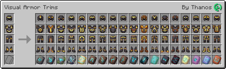 Visual: Armor Trims vanilla plus Minecraft texture pack screenshot 2